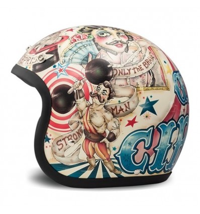 Casco DMD Helmets serie Vintage grafica Circus Casco DMD Helmets serie Vintage grafica Circus