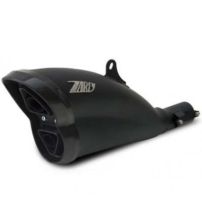 Terminale Zard Inox Racing Omologato nero e carbonio per Ducati Diavel