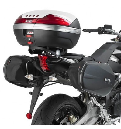 Telaietti laterali Givi TE6700 per borse morbide su Aprilia Dorsoduro 750