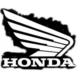 Adesivo ala Honda bianco cm 12