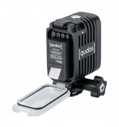 Torcia a led Qudos Action Light nera per GoPro e altre action camera Torcia a led Qudos Action Light nera per GoPro e altre action camera