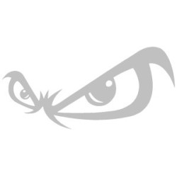 Adesivo No Fear occhi argento cm 15