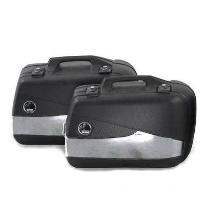 Valigie laterali Hepco & Becker Junior Flash 30 litri nere e argento Valigie laterali Hepco & Becker Junior Flash 30 litri nere e argento