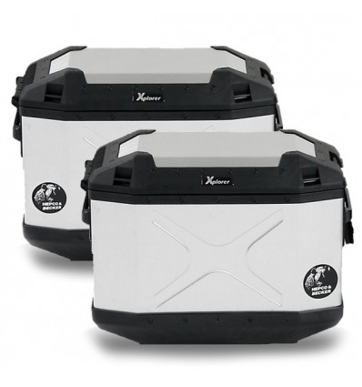 Valigie laterali Hepco & Becker Xplorer 30 litri argento