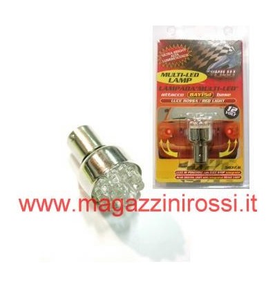 Lampadina stop biluce BAY15D a led rossa 5/21W Lampadina stop biluce BAY15D a led rossa 5/21W