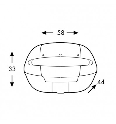 Baule top case Hepco & Becker Journey 50 litri argento con piastra universale Baule top case Hepco & Becker Journey 50 litri argento con piastra universale