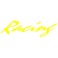 Adesivo scritta Racing giallo cm 18