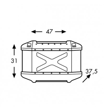 Bauletto Hepco & Becker Xplorer 45 litri nero Bauletto Hepco & Becker Xplorer 45 litri nero
