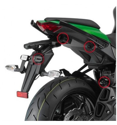 Portavaligie laterale a sgancio rapido Givi PLXR4100 Monokey V35 per Kawasaki Z1000 SX