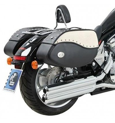 Valigie laterali in pelle Hepco & Becker Ivory 30 litri nere Valigie laterali in pelle Hepco & Becker Ivory 30 litri nere