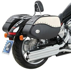 Valigie laterali in pelle Hepco & Becker Ivory per telai C-Bow 30 litri nere