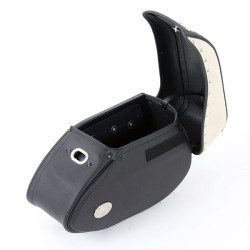 Valigie laterali in pelle Hepco & Becker Ivory per telai C-Bow 30 litri nere