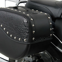 Valigie laterali in pelle Hepco & Becker Ivory per telai C-Bow 30 litri nere