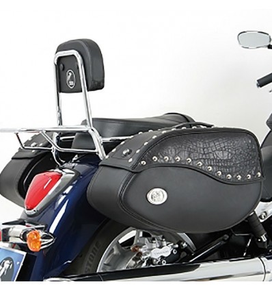 Valigie laterali in pelle Hepco & Becker Ivory per telai C-Bow 30 litri nere