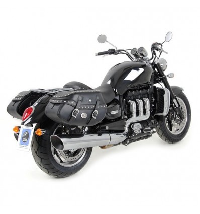 Valigie laterali in pelle Hepco & Becker Buffalo Custom 30 litri nere Valigie laterali in pelle Hepco & Becker Buffalo Custom 30 litri nere