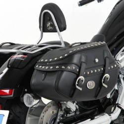 Valigie laterali in pelle Hepco & Becker Buffalo Custom 35 litri nere Valigie laterali in pelle Hepco & Becker Buffalo Custom 35 litri nere