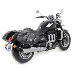 Valigie laterali in pelle Hepco & Becker Buffalo Custom 35 litri nere Valigie laterali in pelle Hepco & Becker Buffalo Custom 35 litri nere