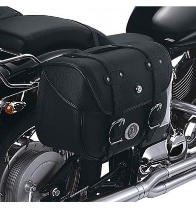 Valigie laterali in pelle Hepco & Becker Liberty Big nere attacco C-Bow Valigie laterali in pelle Hepco & Becker Liberty Big nere attacco C-Bow