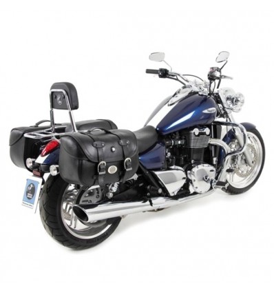 Valigie laterali in pelle Hepco & Becker Liberty nere attacco classico Valigie laterali in pelle Hepco & Becker Liberty nere attacco classico