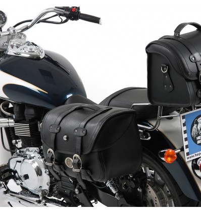 Valigie laterali in pelle Hepco & Becker Liberty nere attacco classico Valigie laterali in pelle Hepco & Becker Liberty nere attacco classico