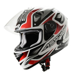 Casco Astone GTB Exclusive Sportech doppia visiera bianco e rosso Casco Astone GTB Exclusive Sportech doppia visiera bianco e rosso