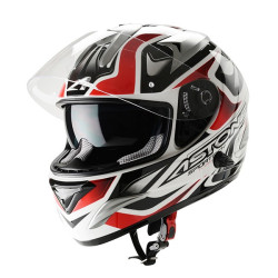 Casco Astone GTB Exclusive Sportech doppia visiera bianco e rosso Casco Astone GTB Exclusive Sportech doppia visiera bianco e rosso