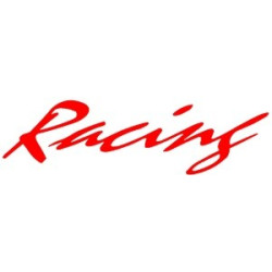 Adesivo scritta Racing Rosso cm 26