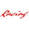 Adesivo scritta Racing Rosso cm 26