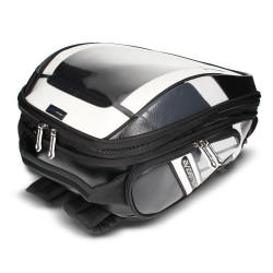 Borsa da serbatoio Bagster Stunt similpelle nera e bianca Borsa da serbatoio Bagster Stunt similpelle nera e bianca