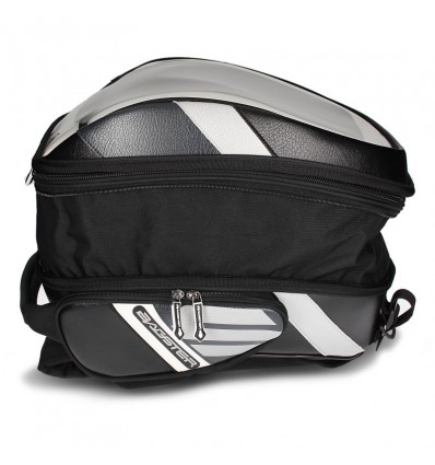 Borsa da serbatoio Bagster Stunt similpelle nera e bianca Borsa da serbatoio Bagster Stunt similpelle nera e bianca
