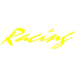 Adesivo scritta Racing giallo cm 26