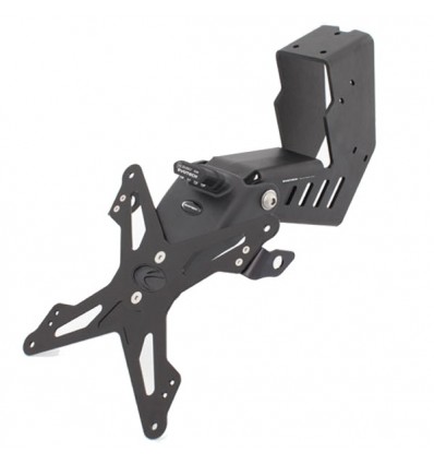 Portatarga regolabile Evotech per Aprilia Dorsoduro 750 12-14 e Dorsoduro 1200