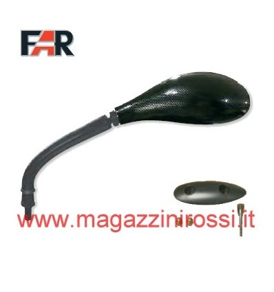 Specchio FAR da manubrio ovale per Yamaha T-Max 500 01-07 carbon look Specchio FAR da manubrio ovale per Yamaha T-Max 500 01-07 carbon look