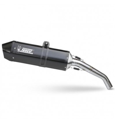 Marmitta Mivv Speed Edge Steel Black per Yamaha T-Max 500 08-11