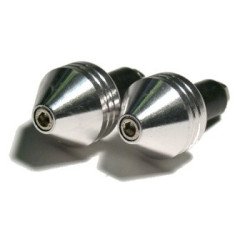 Terminali manubrio universali Conical Big argento