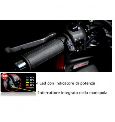 Manopole riscaldanti Tecnoglobe da 120mm per moto e scooter Manopole riscaldanti Tecnoglobe da 120mm per moto e scooter