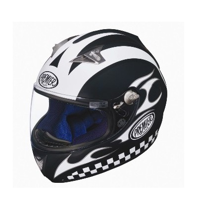 Casco Premier Avenger grafica Cafe Racer nero opaco Casco Premier Avenger grafica Cafe Racer nero opaco