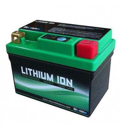 Batteria al litio Skyrich modello YT12A-BS per Aprilia, Honda, Kymco, Piaggio, Suzuki...