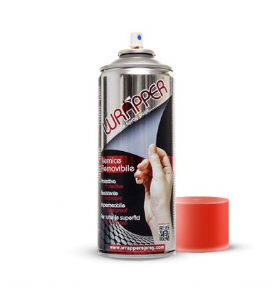 Pellicola spray per wrapping a rimozione facilitata rosso fluo Pellicola spray per wrapping a rimozione facilitata rosso fluo