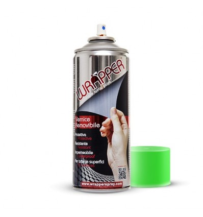 Pellicola spray per wrapping a rimozione facilitata verde fluo Pellicola spray per wrapping a rimozione facilitata verde fluo