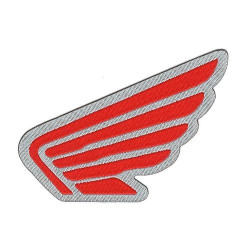 Patch adesiva in tessuto con logo ala Honda Patch adesiva in tessuto con logo ala Honda