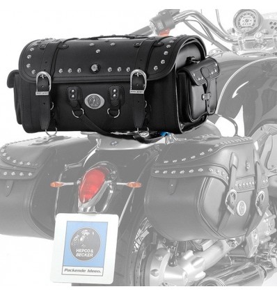 Valigia posteriore in pelle Hepco & Becker Buffalo Custom 35 litri nera Valigia posteriore in pelle Hepco & Becker Buffalo Custom 35 litri nera