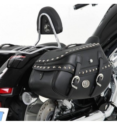 Valigie laterali in pelle Hepco & Becker Buffalo Custom 30 litri nere attacco C-Bow Valigie laterali in pelle Hepco & Becker Buffalo Custom 30 litri nere attacco C-Bow