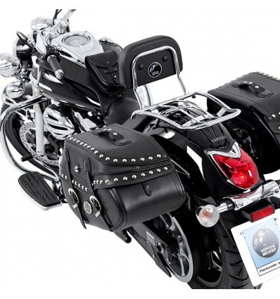 Valigie laterali in pelle Hepco & Becker Buffalo Custom 30 litri nere attacco C-Bow Valigie laterali in pelle Hepco & Becker Buffalo Custom 30 litri nere attacco C-Bow