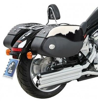 Valigie laterali in pelle Hepco & Becker Ivory 30 litri Cow attacco C-Bow Valigie laterali in pelle Hepco & Becker Ivory 30 litri Cow attacco C-Bow