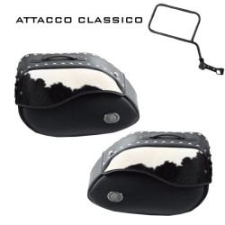 Valigie laterali in pelle Hepco & Becker Ivory 30 litri Cow attacco classico Valigie laterali in pelle Hepco & Becker Ivory 30 litri Cow attacco classico