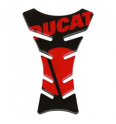 Protezione paraserbatoio carbon lunga logo Ducati rosso Protezione paraserbatoio carbon lunga logo Ducati rosso