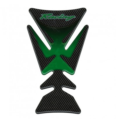 Protezione paraserbatoio lunga carbonio Racing verde Protezione paraserbatoio lunga carbonio Racing verde