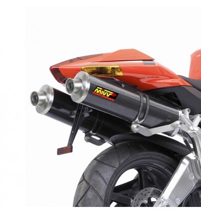 Terminali Mivv Oval Classic Carbonio attacco alto per Aprilia RSV 1000 04-08 Terminali Mivv Oval Classic Carbonio attacco alto per Aprilia RSV 1000 04-08