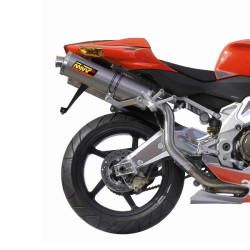 Terminali Mivv Oval Classic Inox attacco alto per Aprilia RSV 1000 04-08 Terminali Mivv Oval Classic Inox attacco alto per Aprilia RSV 1000 04-08